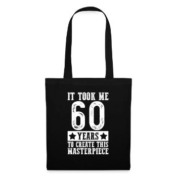 60 ans chef d'oeuvre anniversaire homme 60e - Sac en tissu - noir - Devant