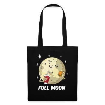 Full moon full moon gift fast food moon stars - Tote Bag - black - Front