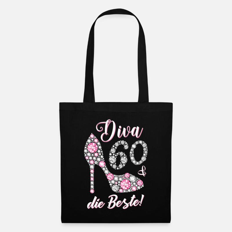 Diva the best 60 years gift 60th birthday - Tote Bag - black