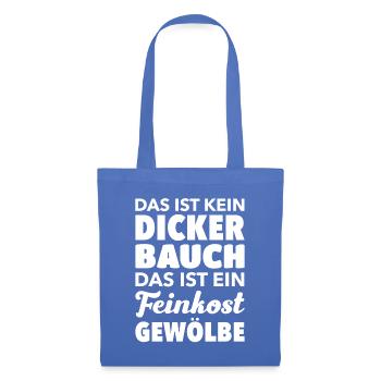 Kein dicker Bauch Feinkost Gewölbe Geschenk Mann - Stoffbeutel - Hellblau - Vorne