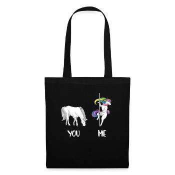 You Me LGBT Einhorn LGBTQ Aktivist homosexuell - Stoffbeutel - Schwarz - Vorne