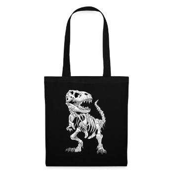 Té-rex squelette dino osseux paléontologue géologie - Sac en tissu - noir - Devant