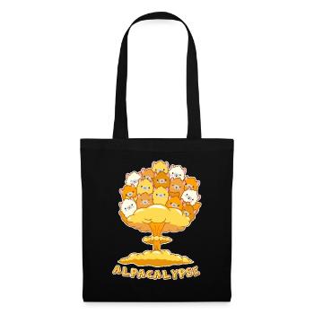 Alpacalypse cadeau amusant pour les fans d'Alpaga Lama - Sac en tissu - noir - Devant