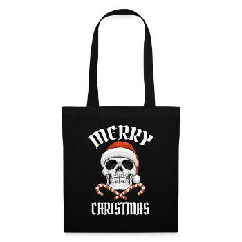 Crâne joyeux noël crâne nicholas - Sac en tissu - noir - Devant