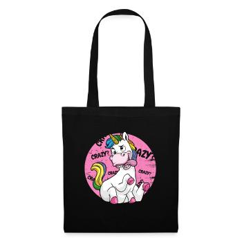 Crazy unicorn carnival crazy unicorn - Tote Bag - black - Front