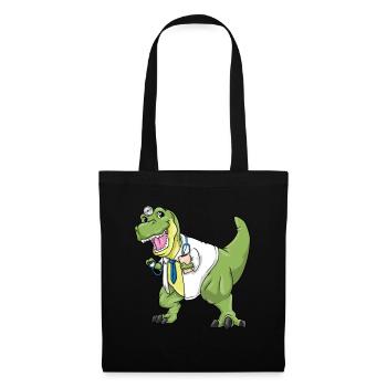 T-Rex doctor costume carnival doctor dinosaur - Tote Bag - black - Front