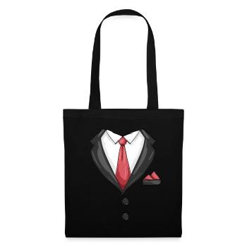 Costume de carnaval costume smoking cravate Mardi Gras - Sac en tissu - noir - Devant