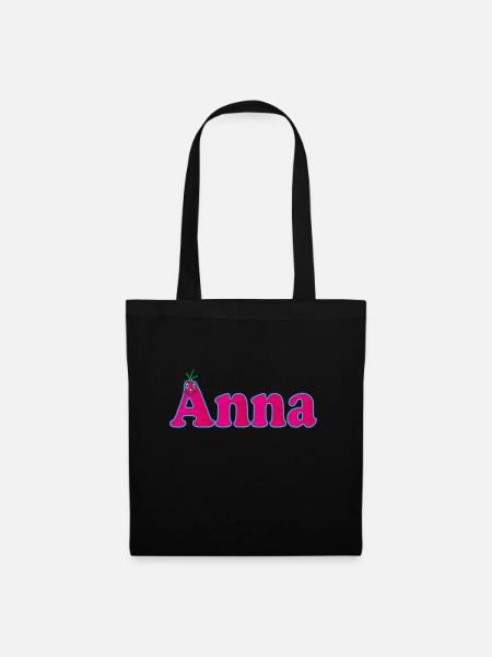 Vorname Anna - Stoffbeutel - Schwarz