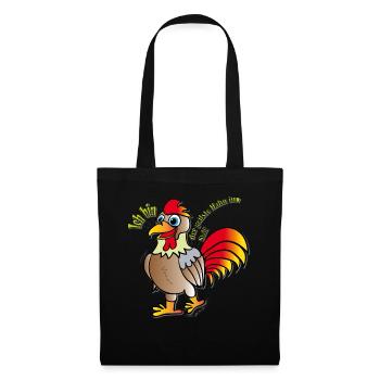Hahn - Stoffbeutel - Schwarz - Vorne