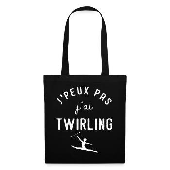 J'peux pas j'ai twirling humour femme twirling - Sac en tissu - noir - Devant