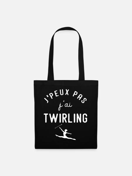 J'peux pas j'ai twirling humour femme twirling - Sac en tissu - noir