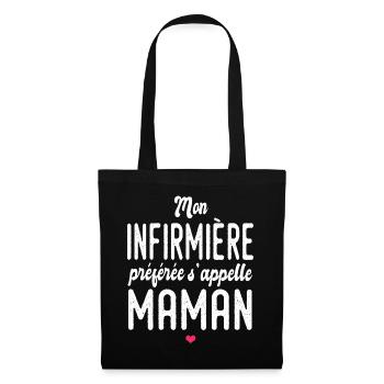 mon infirmière préférée s'appelle maman humour - Sac en tissu - noir - Devant