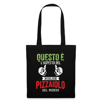 Pizzaiolo migliore del mondo regalo divertente - Stoffbeutel - Schwarz - Vorne