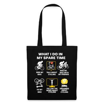 Cyclisme cyclisme passion cyclisme humour cadeau - Sac en tissu - noir - Devant