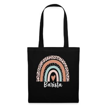 Barista Rainbow Leopard Funny Barista Appreciation - Tote Bag - black - Front