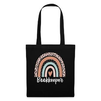 Bookkeeper Rainbow Leopard Funny Bookkeeper - Tote Bag - black - Front