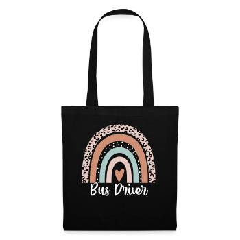 Bus Driver Rainbow Leopard Funny Bus Driver - Tote Bag - black - Front