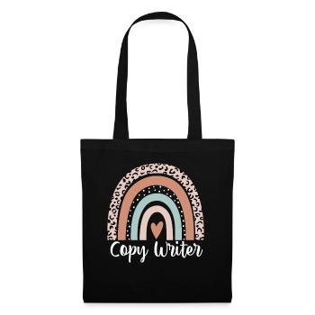 Copy Writer Rainbow Leopard Funny Copy Writer - Tote Bag - black - Front