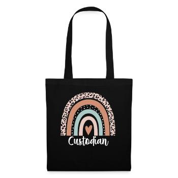 Custodian Rainbow Leopard Funny Custodian - Tote Bag - black - Front