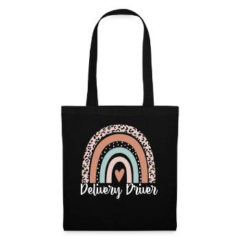 Delivery Driver Rainbow Leopard Funny Delivery - Tote Bag - black - Front