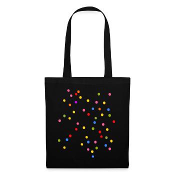Confettis Carnaval Coloré - Sac en tissu - noir - Devant