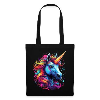 Unicorn Colorful Rainbow Pony Cute - Tote Bag - black - Front