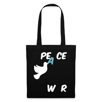 Déclaration de paix Stop War avec Dove of Peace - Sac en tissu - noir - Devant