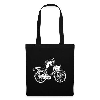 Retro Squirrel Bike Ride Rodent - Tote Bag - black - Front