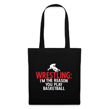 Grappling Martial Arts Wrestling - Stoffbeutel - Schwarz - Vorne