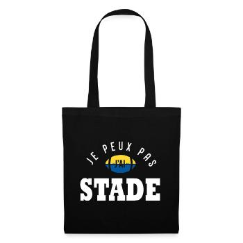 Rugby J peux pas j ai stade humour rugby clermont - Sac en tissu - noir - Devant
