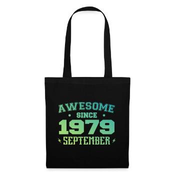Septembre 1979 Cadeau Anniversaire Septembre 1979 - Sac en tissu - noir - Devant