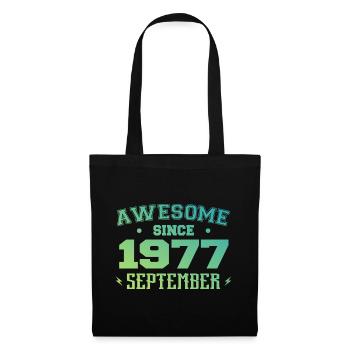 Septembre 1977 Cadeau Anniversaire Septembre 1977 - Sac en tissu - noir - Devant