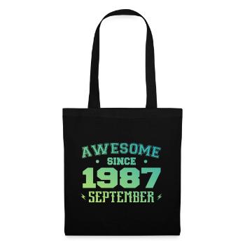 September 1987 Birthday Gift September 1987 - Tote Bag - black - Front