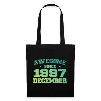 Anniversaire Décembre 1997 - Cadeau Decembre 1997 - Sac en tissu - noir - Devant