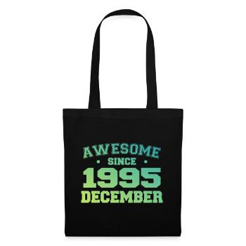 Anniversaire Décembre 1995 - Cadeau Decembre 1995 - Sac en tissu - noir - Devant
