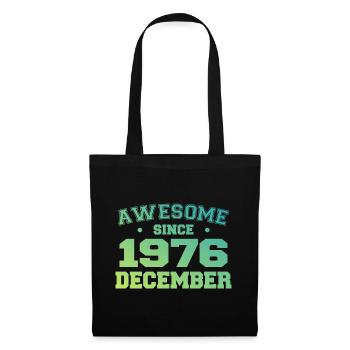 Anniversaire Décembre 1976 - Cadeau Decembre 1976 - Sac en tissu - noir - Devant