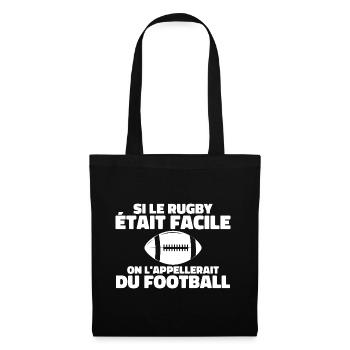 Wenn Rugby einfach wäre - Stoffbeutel - Schwarz - Vorne