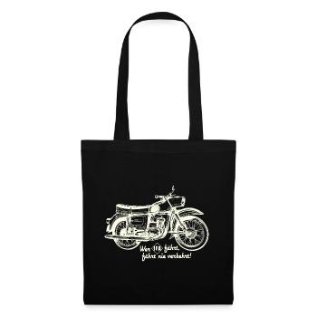 DDR Oldtimer Motorrad - emz Trophy IFA - Stoffbeutel - Schwarz - Vorne