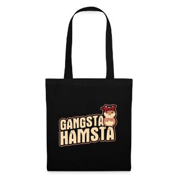 Nagetier Hamster - Stoffbeutel - Schwarz - Vorne