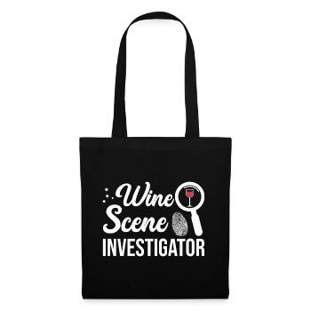 Wine Scene Investigator True Crime Weintrinker - Stoffbeutel - Schwarz - Vorne