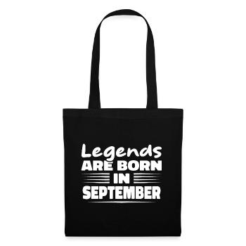 Legends are born in September - Tote Bag - black - Front