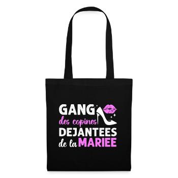 Gang des copines de la mariée humour EVJF cadeau. - Sac en tissu - noir - Devant