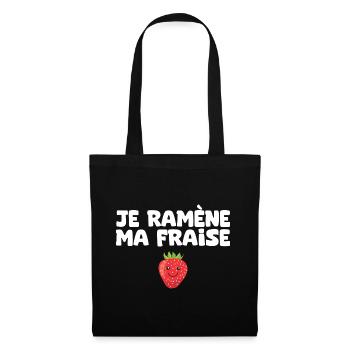 Je ramène ma fraise printemps - Sac en tissu - noir - Devant