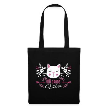 5th grade | Grade Vibes Back to School Cute Cat - Sac en tissu - noir - Devant