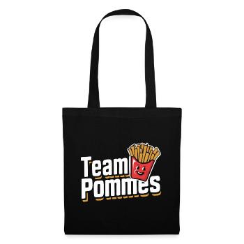 Frites, frites, restauration rapide - Sac en tissu - noir - Devant