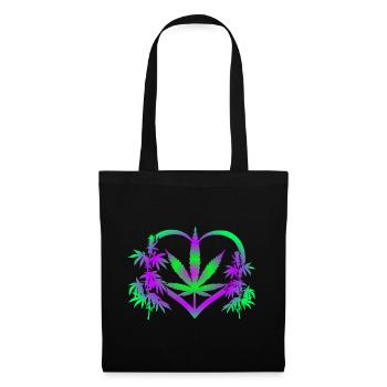 Heart of Cannabis - Stoffbeutel - Schwarz - Vorne