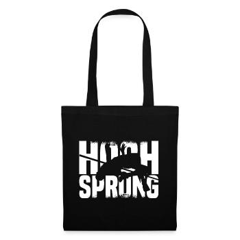 Saut en hauteur - Sac en tissu - noir - Devant