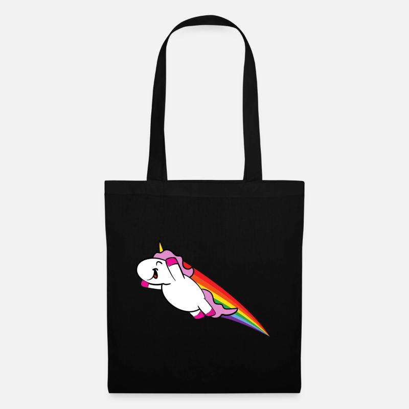 LGBT Einhorn - Stoffbeutel - Schwarz