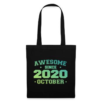Octobre 2020 - Cadeau Anniversaire Octobre 2020 - Sac en tissu - noir - Devant