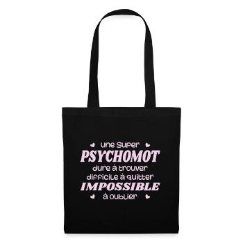 Une Super Psychomotricienne - Sac en tissu - noir - Devant